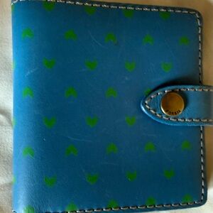 Fossil Leather Blue and Green Wallet